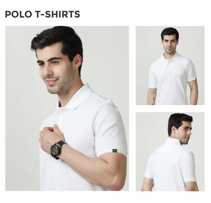 M & S WHITE POLO TSHIRT