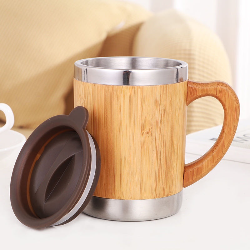 Bamboo Coffee Mug 300 ml | Stainless Steel Inside