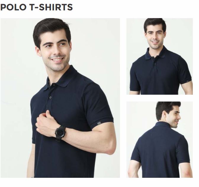 M&S POLO T-SHIRTNAVY BLUE 100% COTTON